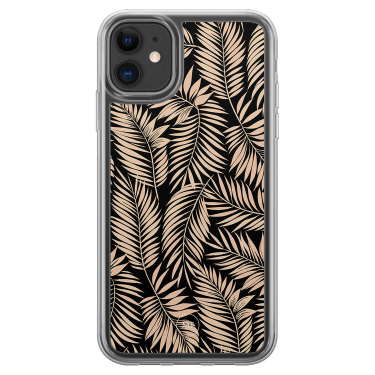 Mooie Telefoonhoesjes iPhone 11 hybride hoesje - Palm silhouette