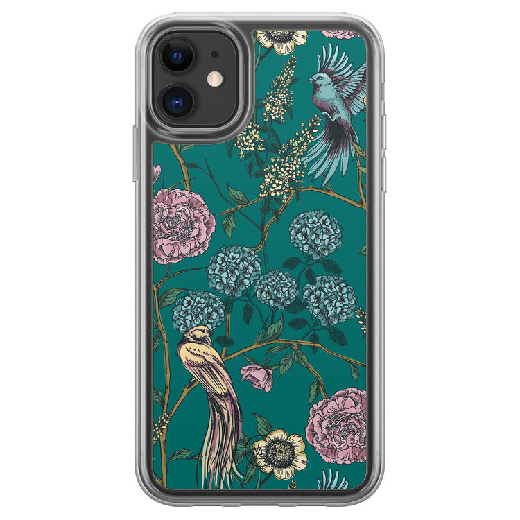 Mooie Telefoonhoesjes iPhone 11 hybride hoesje - Bloomy birds