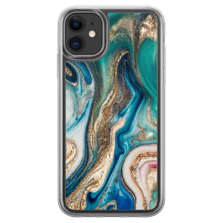 Mooie Telefoonhoesjes iPhone 11 hybride hoesje - Magic marble