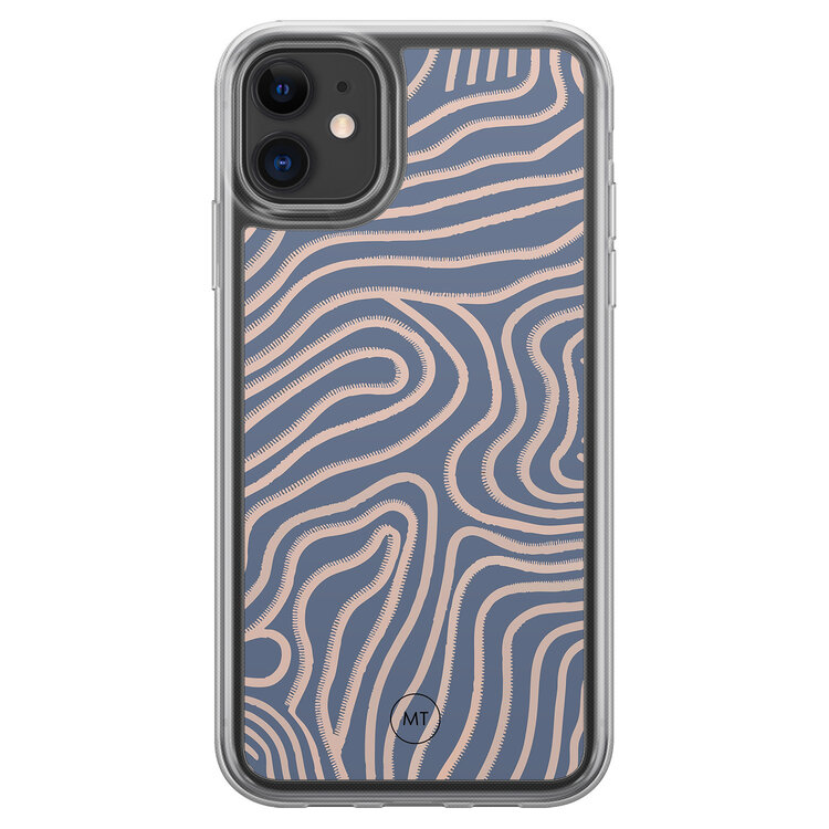 Mooie Telefoonhoesjes iPhone 11 hybride hoesje - Flowing lines