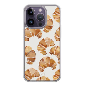Mooie Telefoonhoesjes iPhone 15 Pro hybride hoesje - Croissant