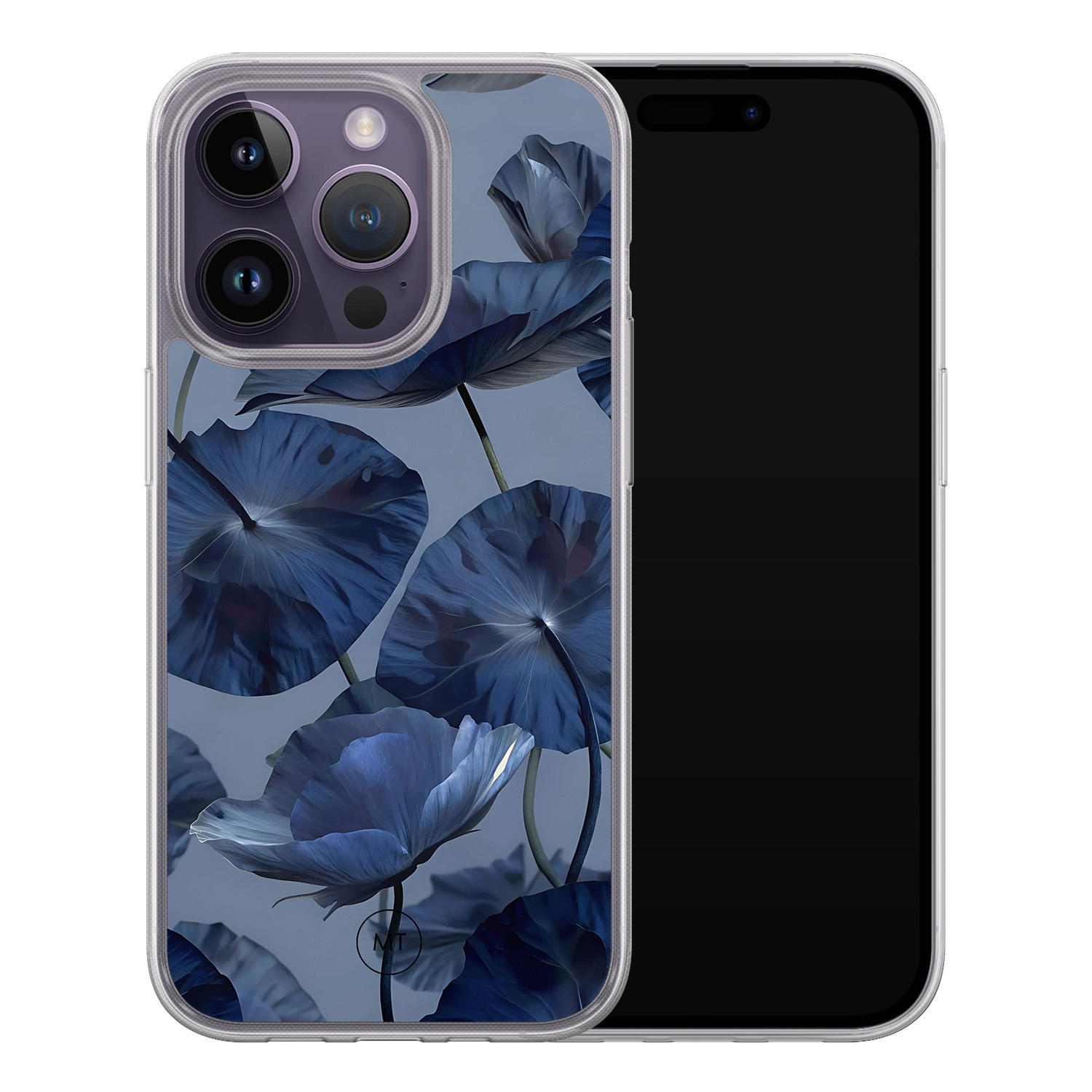 Mooie Telefoonhoesjes iPhone 14 Pro hybride hoesje - Dusky blooms