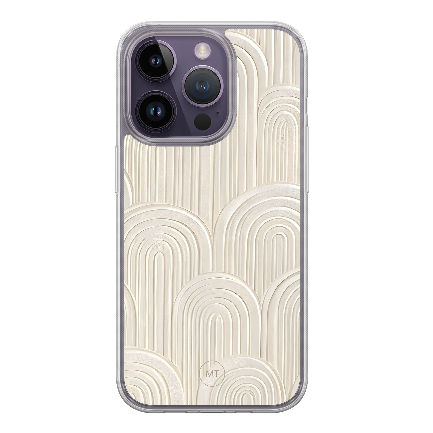 Mooie Telefoonhoesjes iPhone 14 Pro hybride hoesje - Modern waves