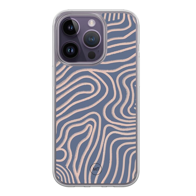Mooie Telefoonhoesjes iPhone 13 Pro hybride hoesje - Flowing lines