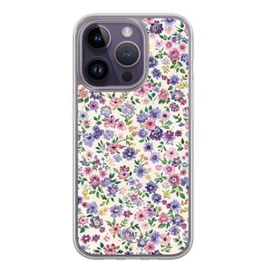 Mooie Telefoonhoesjes iPhone 13 Pro hybride hoesje - Purple garden