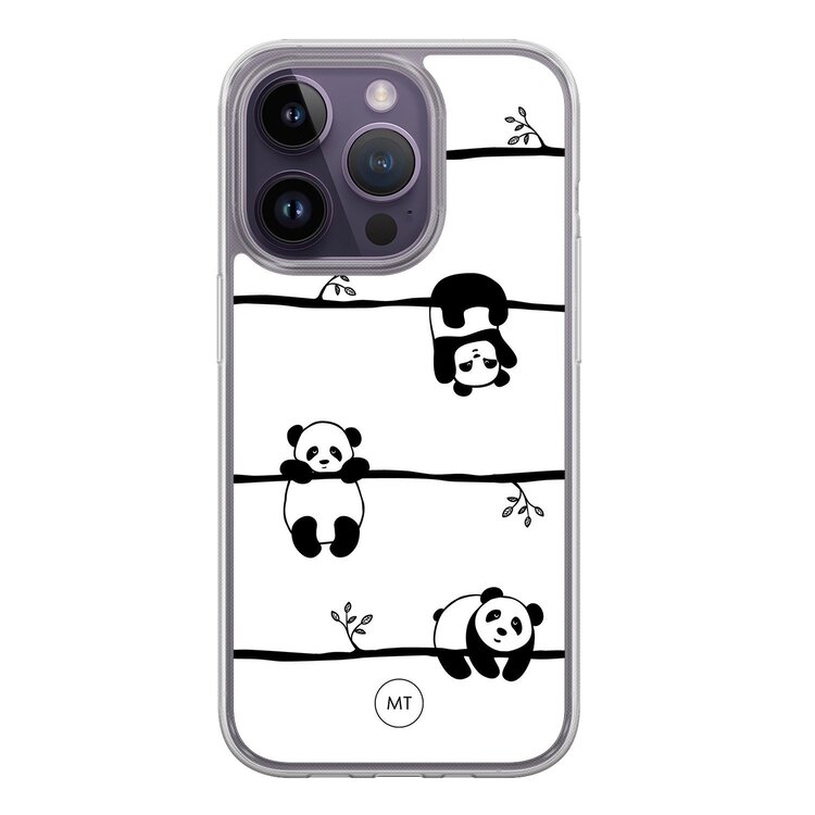Mooie Telefoonhoesjes iPhone 13 Pro hybride hoesje - Panda