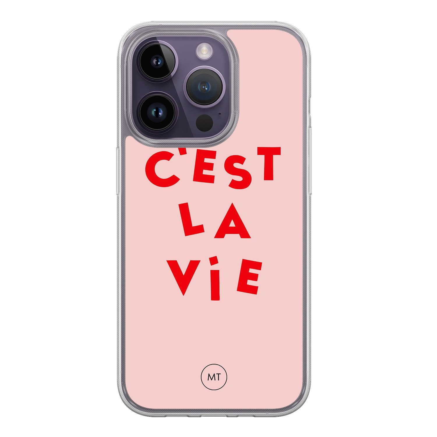Mooie Telefoonhoesjes iPhone 13 Pro hybride hoesje - C'est la vie