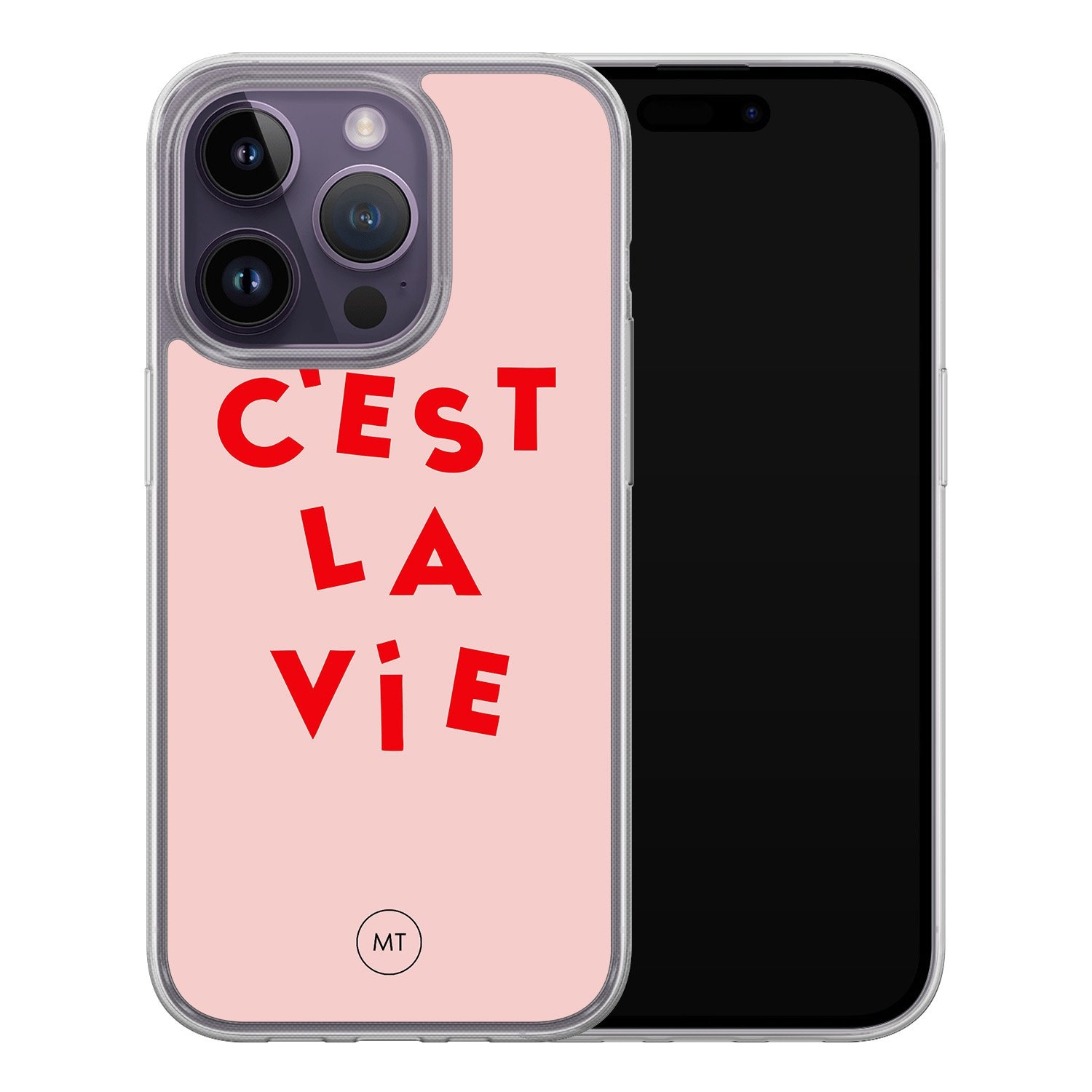 Mooie Telefoonhoesjes iPhone 13 Pro hybride hoesje - C'est la vie