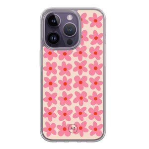 Mooie Telefoonhoesjes iPhone 13 Pro hybride hoesje - Retro blooms
