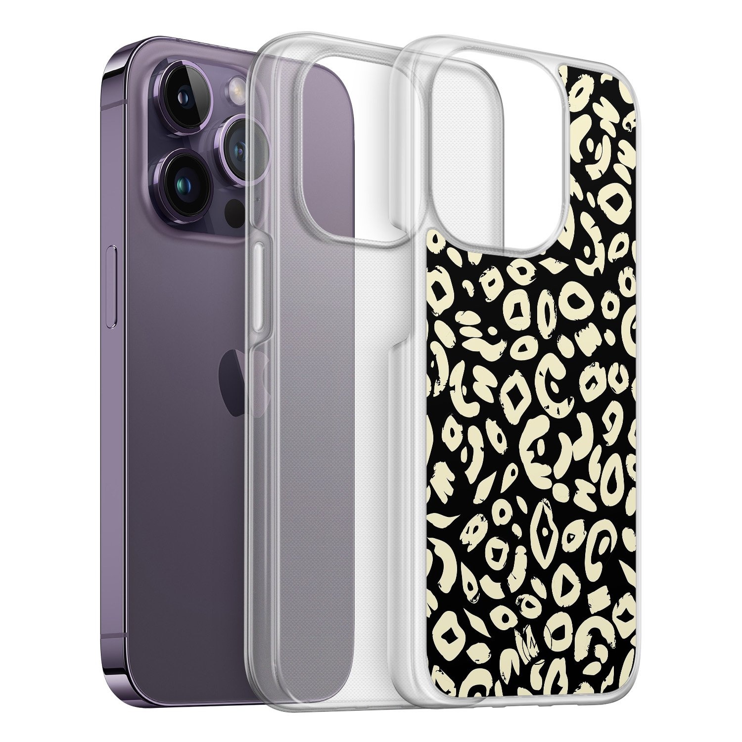 Mooie Telefoonhoesjes iPhone 13 Pro hybride hoesje - Animal skin