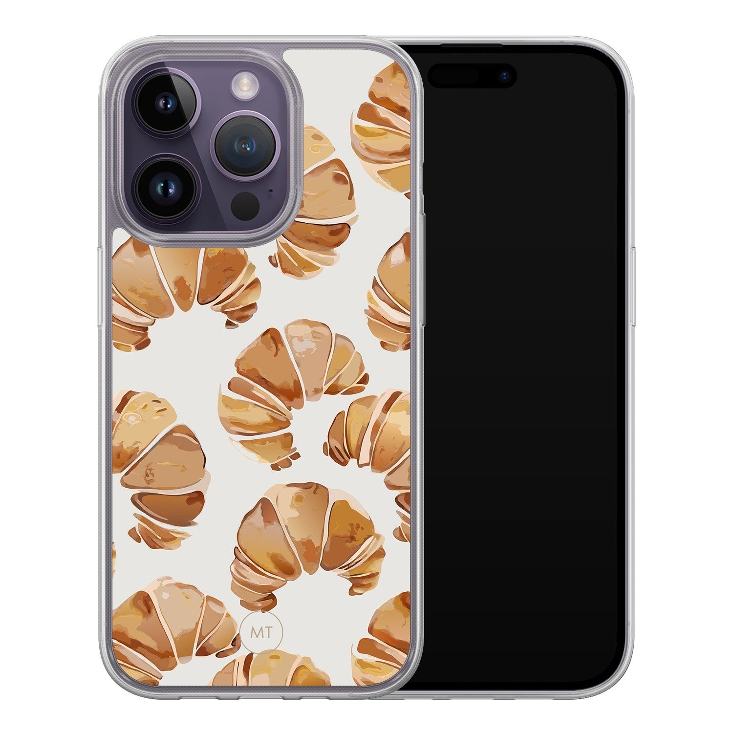 Mooie Telefoonhoesjes iPhone 13 Pro hybride hoesje - Croissant