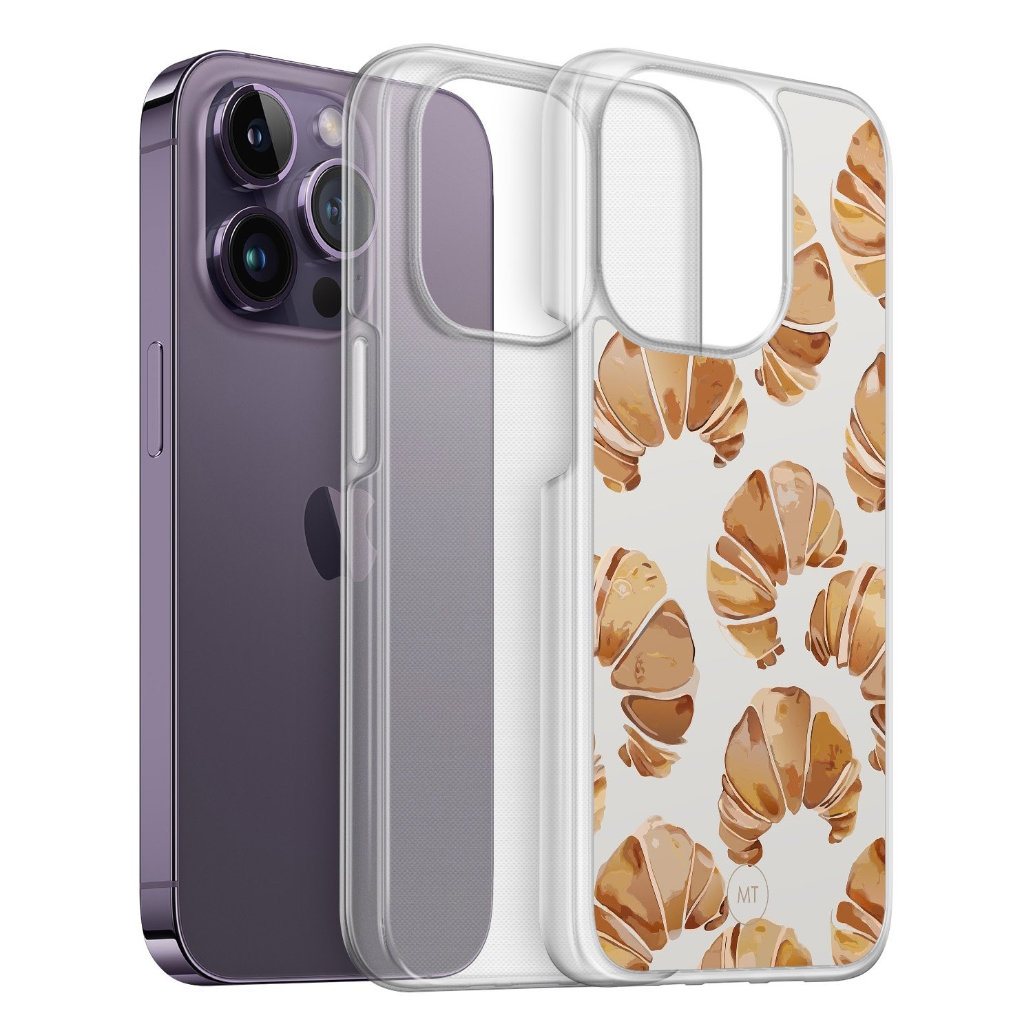 Mooie Telefoonhoesjes iPhone 13 Pro hybride hoesje - Croissant