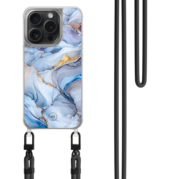 Mooie Telefoonhoesjes iPhone 14 Pro hoesje met zwart koord - Lavender dream