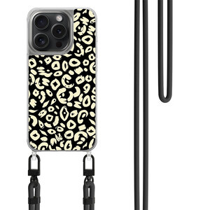 Mooie Telefoonhoesjes iPhone 14 Pro hoesje met zwart koord - Animal skin