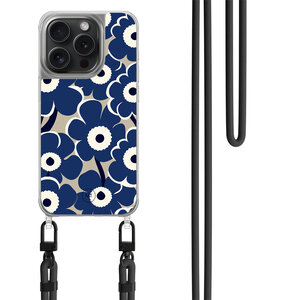 Mooie Telefoonhoesjes iPhone 13 Pro hoesje met zwart koord - Abstract bloom