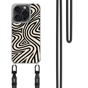 Mooie Telefoonhoesjes iPhone 13 Pro hoesje met zwart koord - Groovy lines