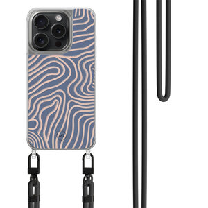 Mooie Telefoonhoesjes iPhone 13 Pro hoesje met zwart koord - Flowing lines
