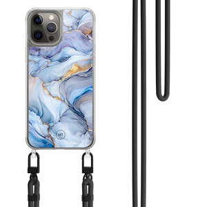 Casimoda iPhone 12 (Pro) hoesje met zwart koord - Lavender dream