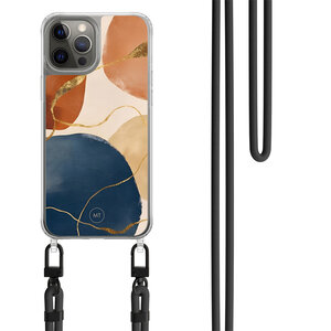Casimoda iPhone 12 (Pro) hoesje met zwart koord - Abstract harmony
