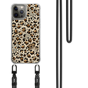 Casimoda iPhone 12 (Pro) hoesje met zwart koord - Wild essence