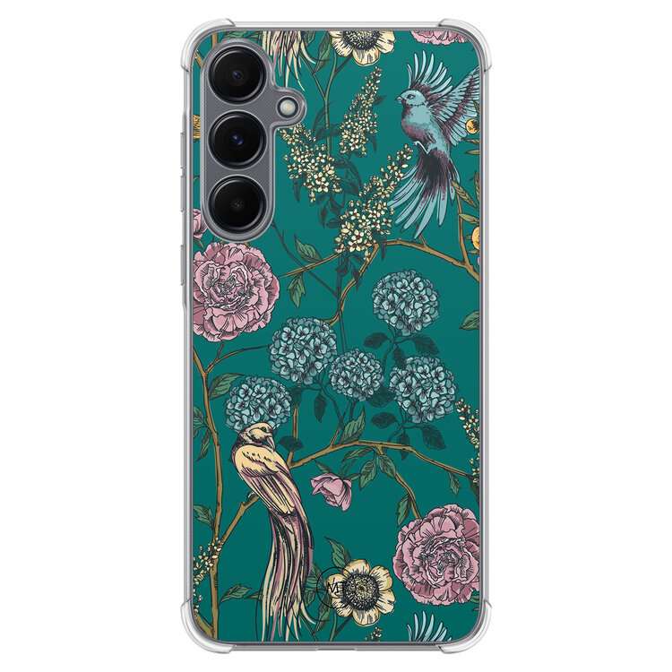 Mooie Telefoonhoesjes Samsung Galaxy A55 shockproof hoesje - Bloomy birds