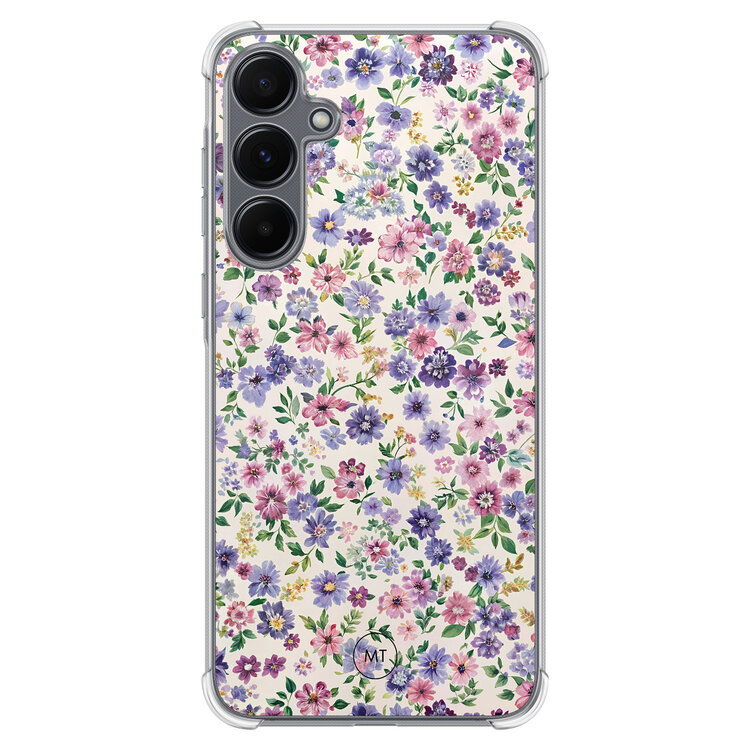 Mooie Telefoonhoesjes Samsung Galaxy A55 shockproof hoesje - Purple garden Mooie Telefoonhoesjes Samsung Galaxy A55 shockproof hoesje - Purple garden