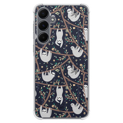 Mooie Telefoonhoesjes Samsung Galaxy A55 shockproof hoesje - Luiaard print