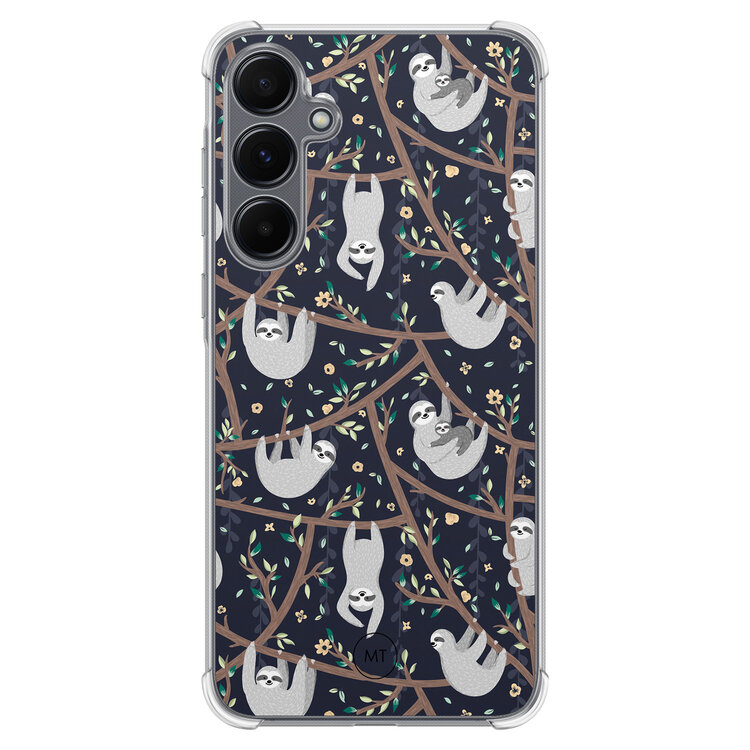 Mooie Telefoonhoesjes Samsung Galaxy A55 shockproof hoesje - Luiaard print