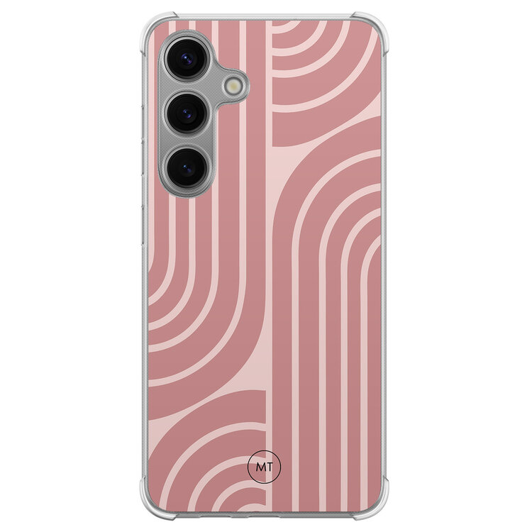 Mooie Telefoonhoesjes Samsung Galaxy S24 shockproof hoesje - Blush shapes