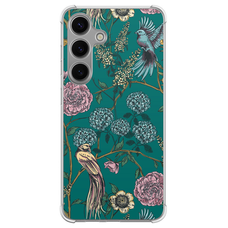 Mooie Telefoonhoesjes Samsung Galaxy S24 shockproof hoesje - Bloomy birds