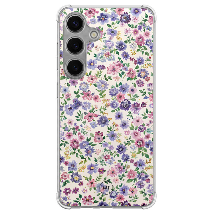 Mooie Telefoonhoesjes Samsung Galaxy S24 shockproof hoesje - Purple garden
