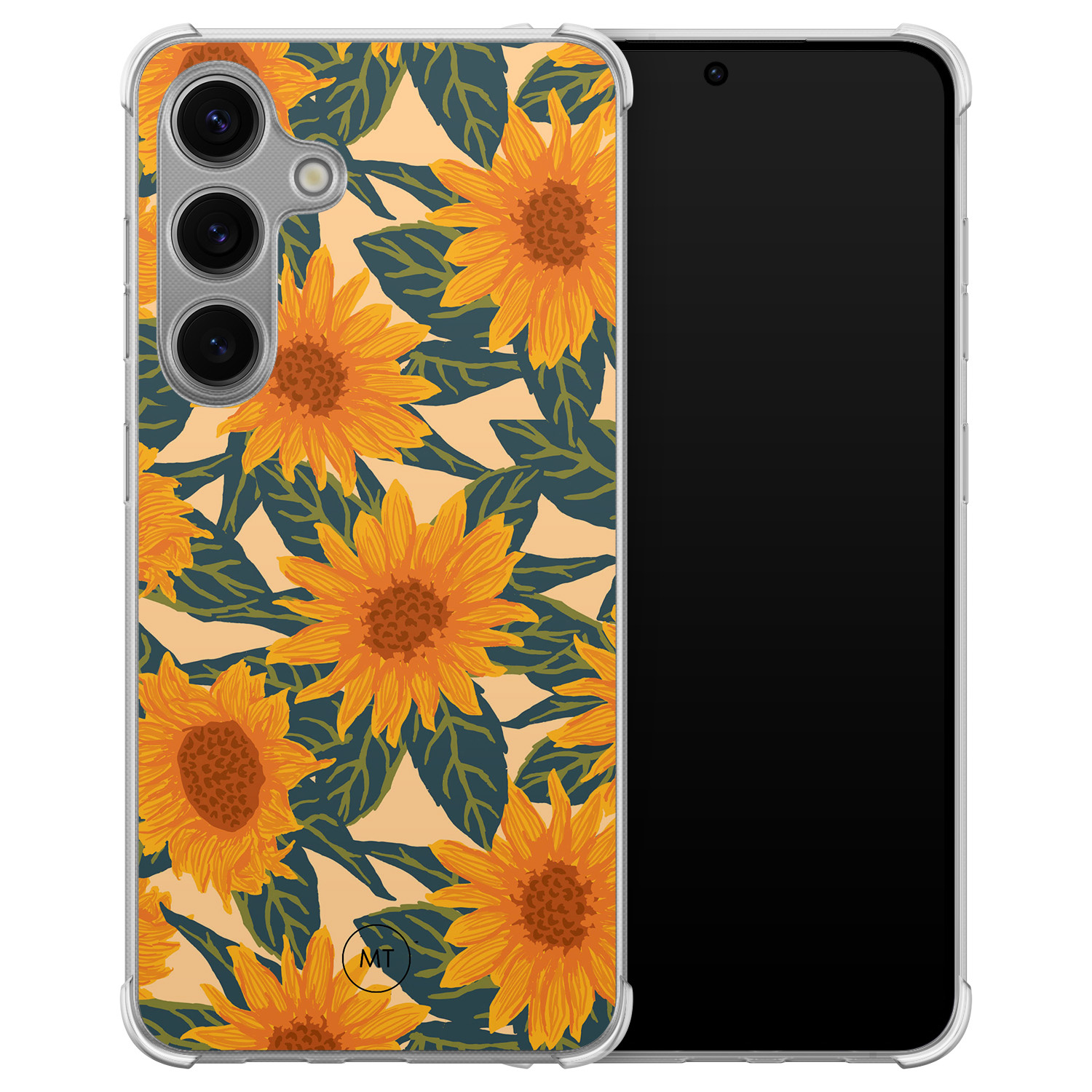 Mooie Telefoonhoesjes Samsung Galaxy S24 shockproof hoesje - Zonnebloemen