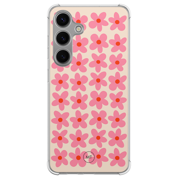 Mooie Telefoonhoesjes Samsung Galaxy S24 shockproof hoesje - Retro Blooms