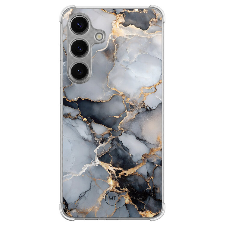 Mooie Telefoonhoesjes Samsung Galaxy S24 shockproof hoesje - Marble mist
