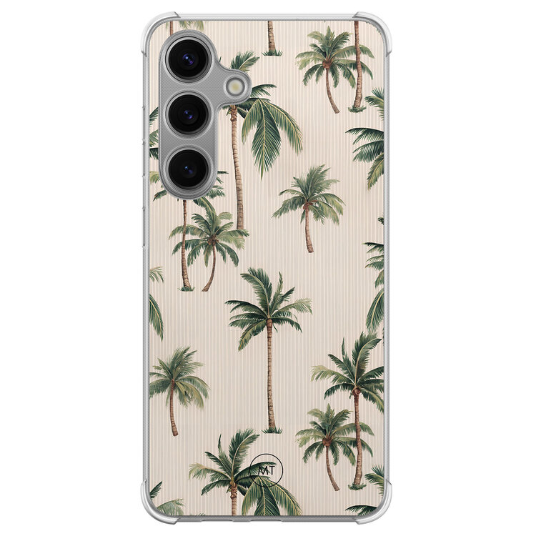 Mooie Telefoonhoesjes Samsung Galaxy S24 shockproof hoesje - Palmbomen print