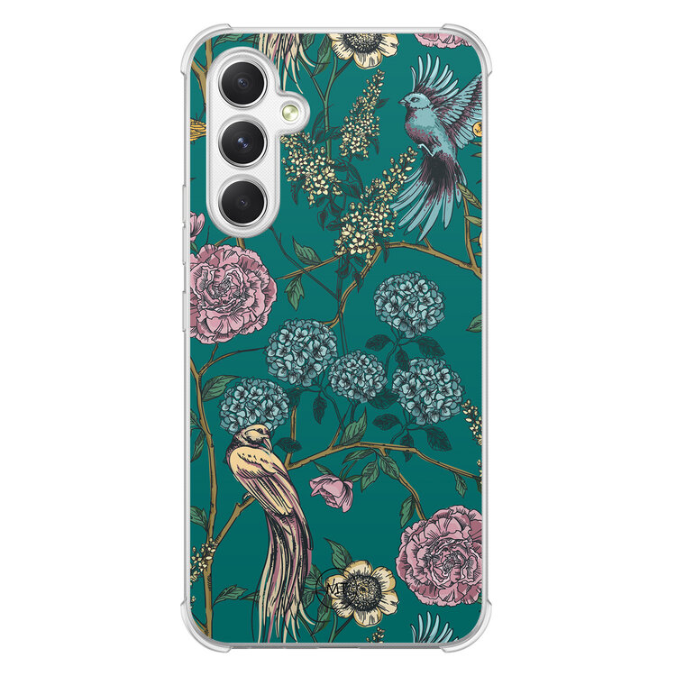 Mooie Telefoonhoesjes Samsung Galaxy A54 shockproof hoesje - Bloomy birds