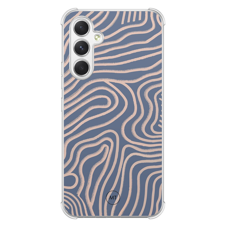 Mooie Telefoonhoesjes Samsung Galaxy A54 shockproof hoesje - Flowing lines