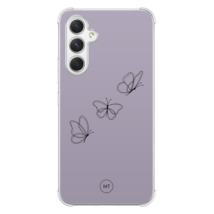 Mooie Telefoonhoesjes Samsung Galaxy A54 shockproof hoesje - Vlindertjes