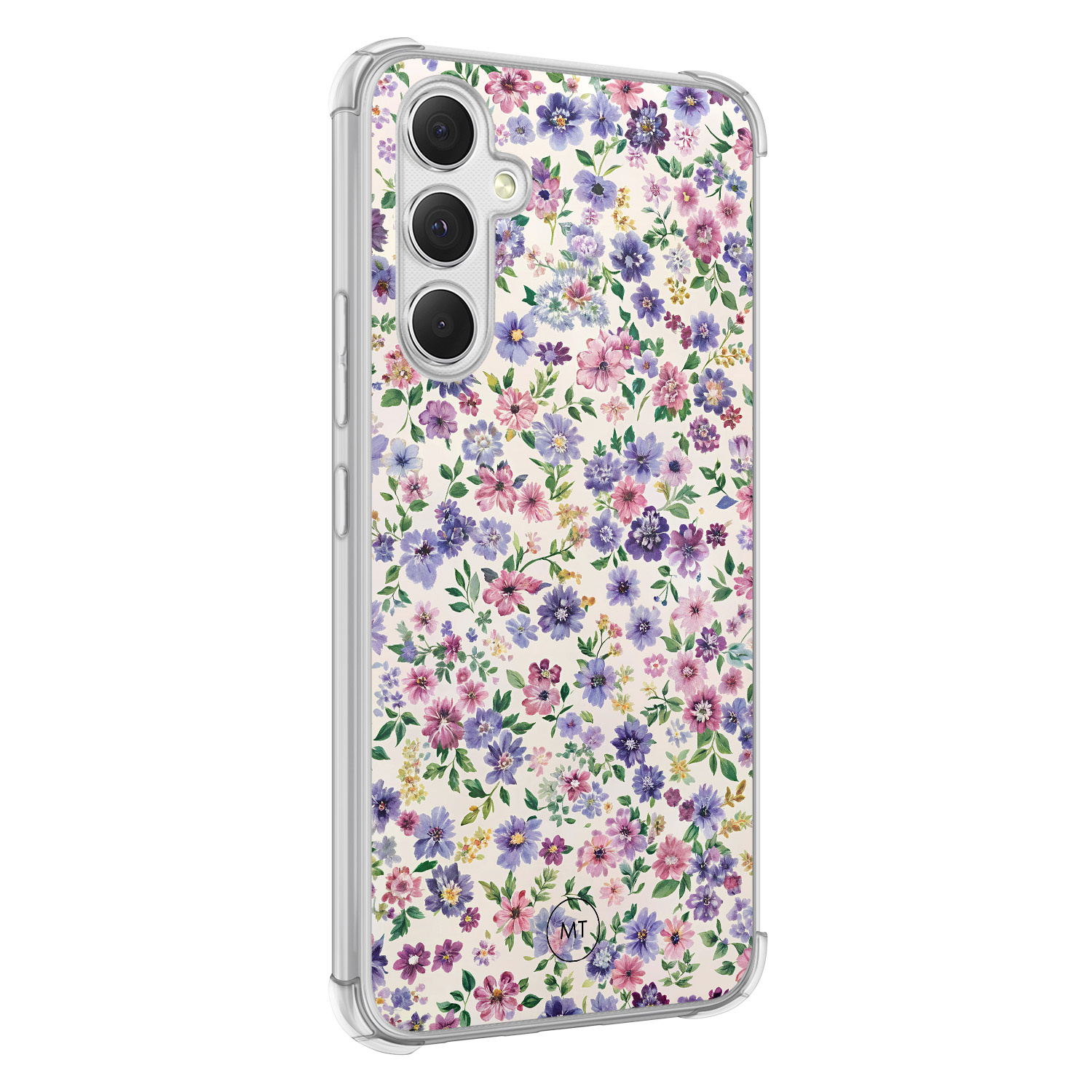 Mooie Telefoonhoesjes Samsung Galaxy A54 shockproof hoesje - Purple garden