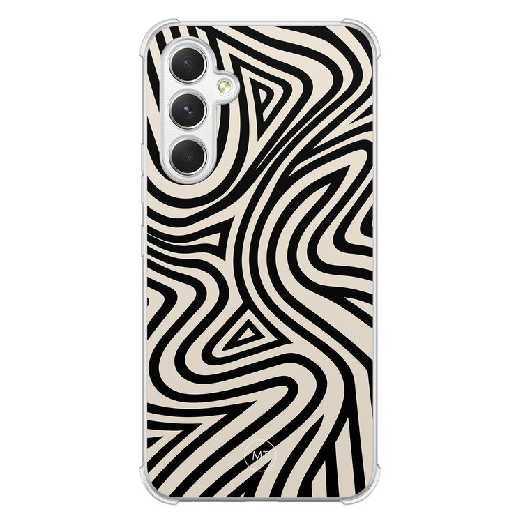Mooie Telefoonhoesjes Samsung Galaxy A54 shockproof hoesje - Groovy lines
