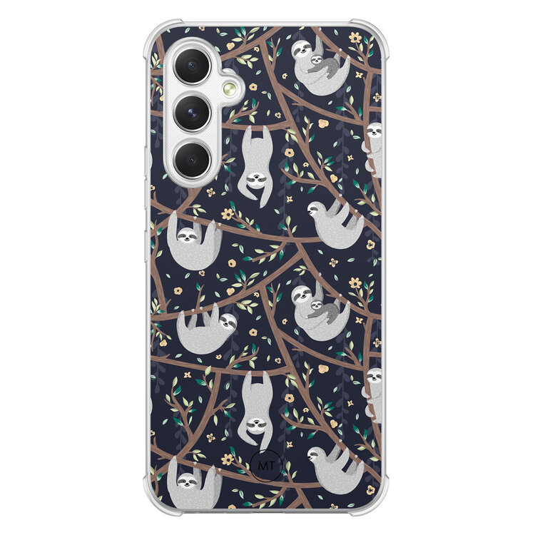 Mooie Telefoonhoesjes Samsung Galaxy A54 shockproof hoesje - Luiaard print
