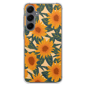 Mooie Telefoonhoesjes Samsung Galaxy A35 shockproof hoesje - Zonnebloemen