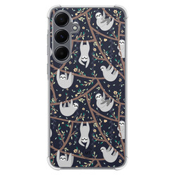 Mooie Telefoonhoesjes Samsung Galaxy A35 shockproof hoesje - Luiaard print