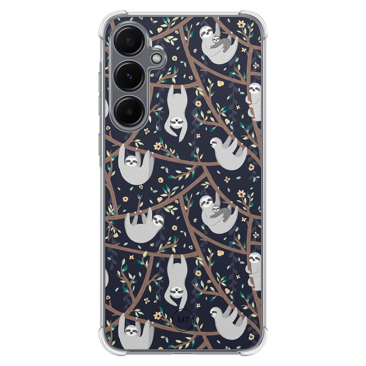 Mooie Telefoonhoesjes Samsung Galaxy A35 shockproof hoesje - Luiaard print
