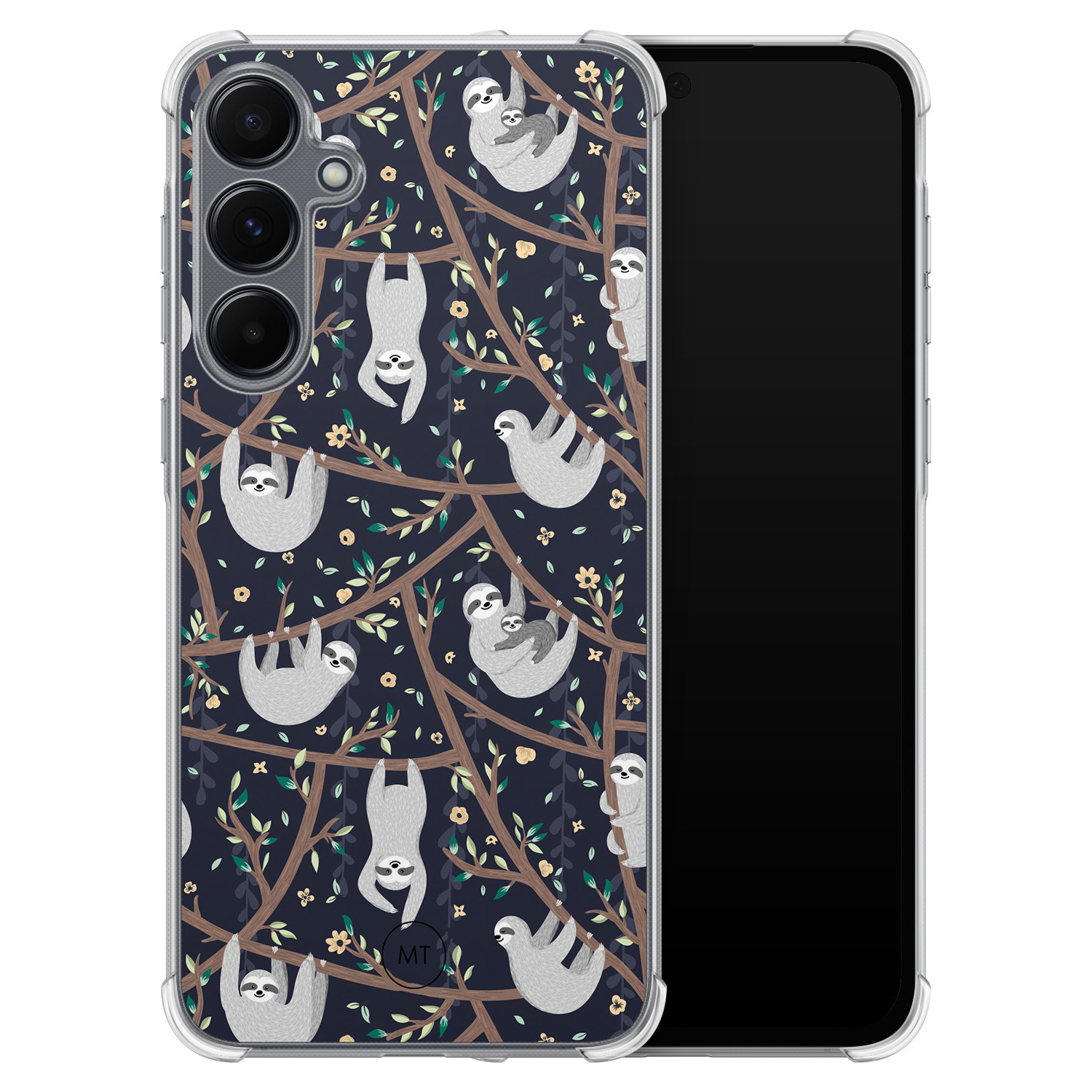 Mooie Telefoonhoesjes Samsung Galaxy A35 shockproof hoesje - Luiaard print