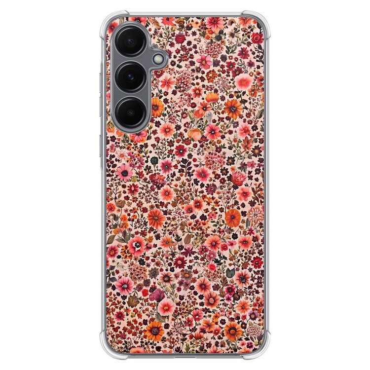 Mooie Telefoonhoesjes Samsung Galaxy A15 shockproof hoesje - Vintage floral