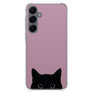 Mooie Telefoonhoesjes Samsung Galaxy A15 shockproof hoesje - Zwarte kat