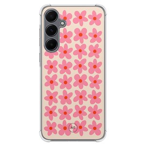 Mooie Telefoonhoesjes Samsung Galaxy A15 shockproof hoesje - Retro Blooms