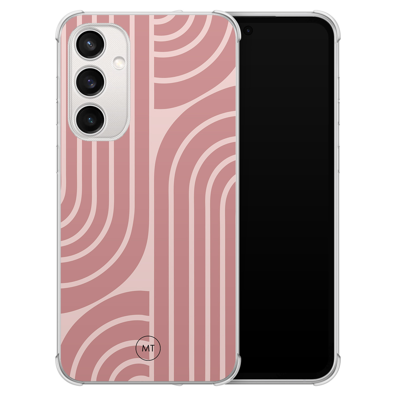 Mooie Telefoonhoesjes Samsung Galaxy S23 FE shockproof hoesje - Blush shapes