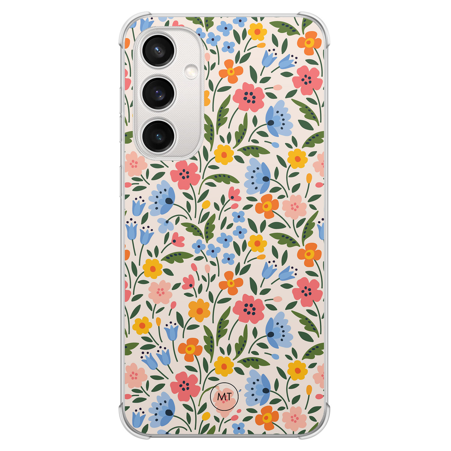 Mooie Telefoonhoesjes Samsung Galaxy S23 FE shockproof hoesje - Romantische bloemen